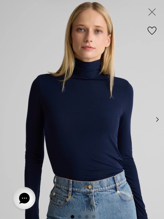 St. John Collection Tops - NWOT St John Fine Jersey Long-Sleeve Turtleneck Shell (Navy Size small)